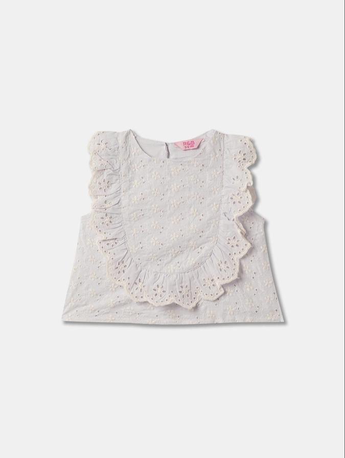 R&B Violet Embroidered Girls Clothing Set