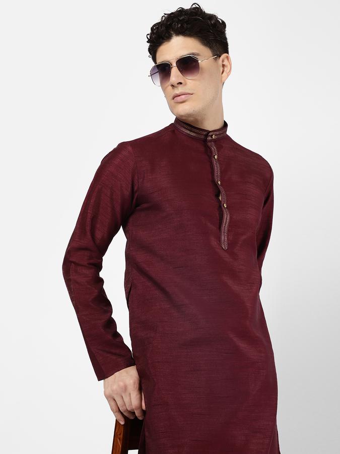 R&B Men Red Kurtas image number 0