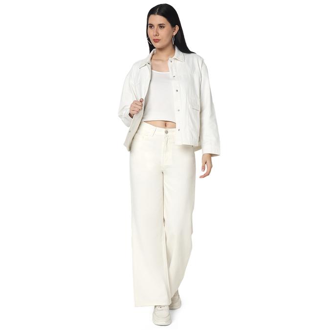 R&B Women Ivory Solid Co-ord Set