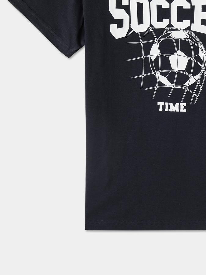 Boys Cotton Regular Fit Crew Neck Graphic T-shirt