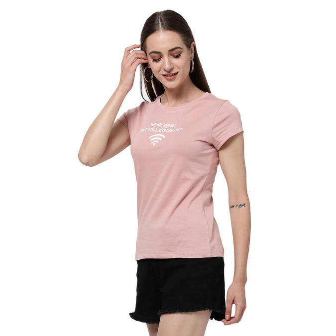 R&B Round Neck Misty Rose T-Shirt image number 1