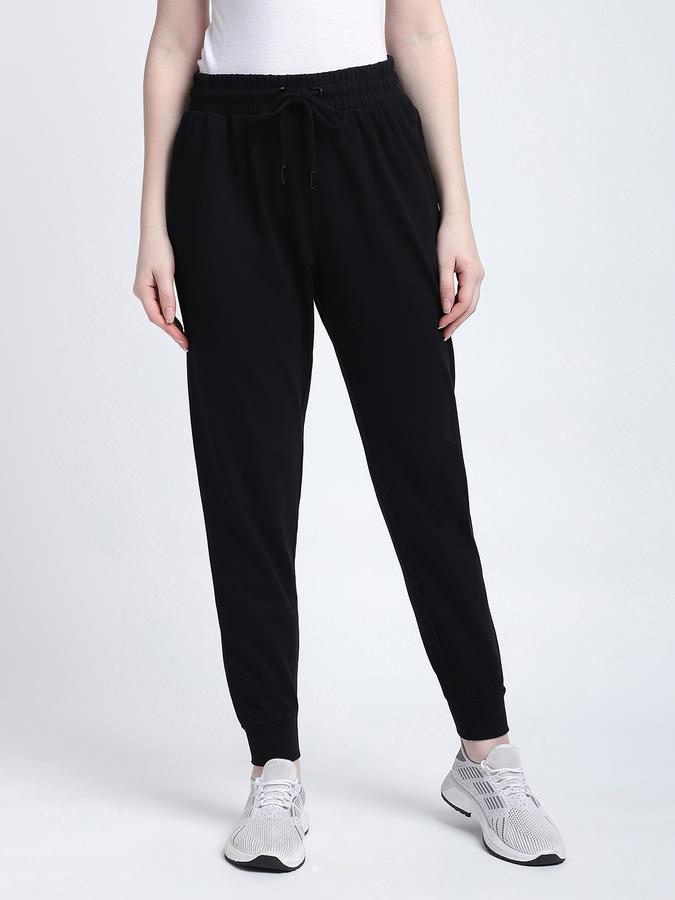 R&B Women Black Solid Joggers