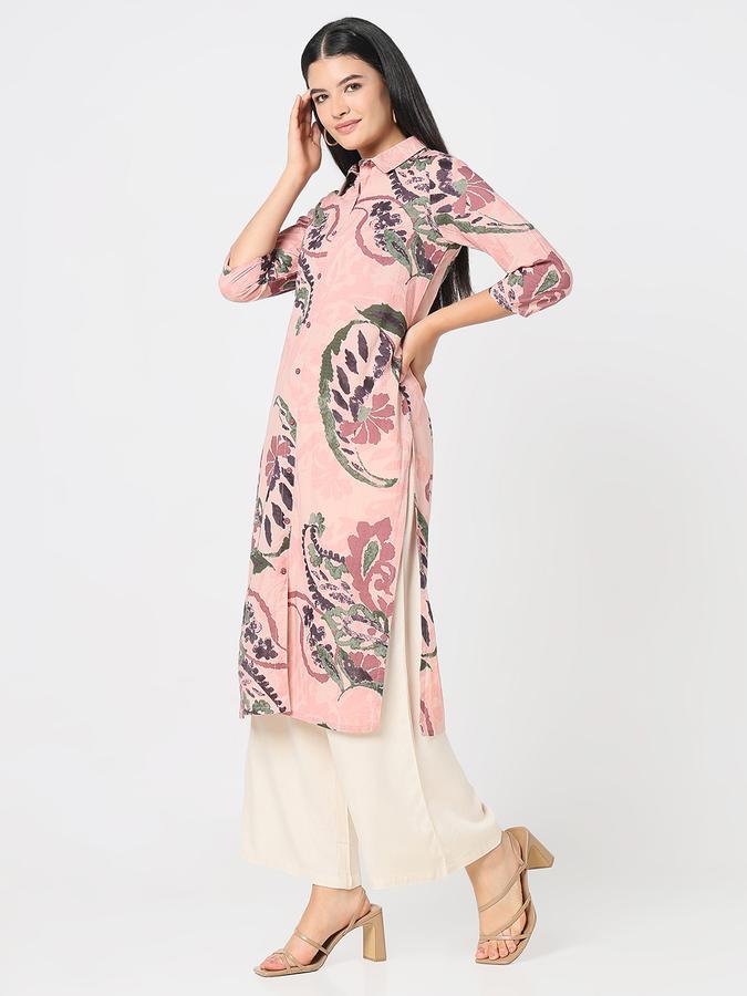 Women Printed Straight Kurta image number 2