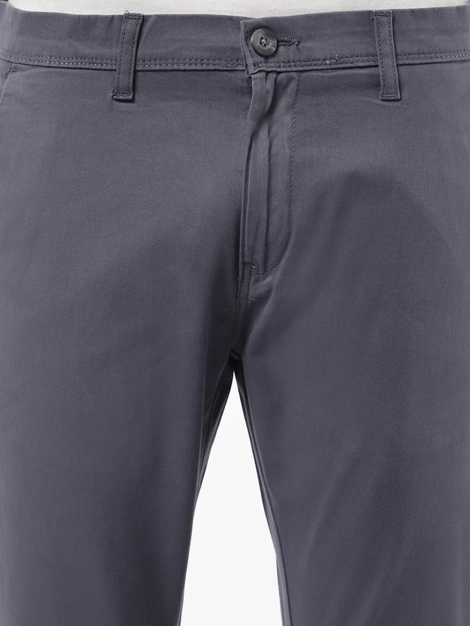 R&B Men Blue Casual Trousers image number 3