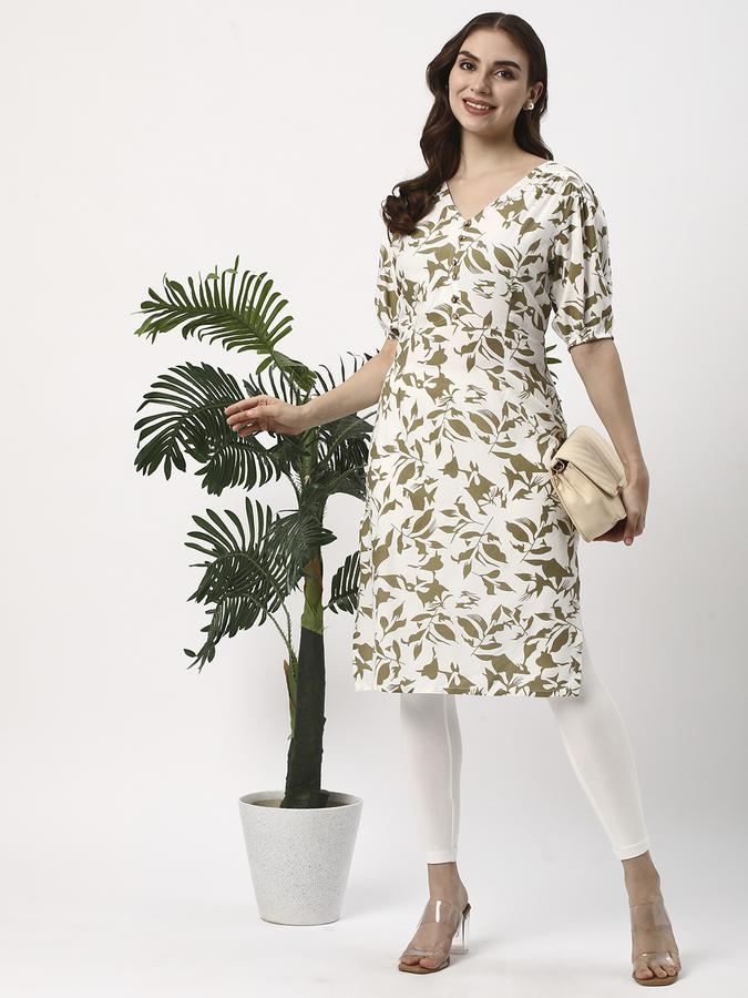 Women Printed Round Neck Kurtas image number 1