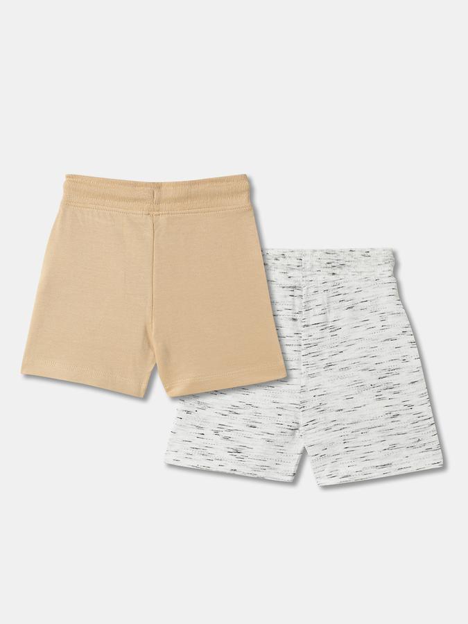 Boys Cotton Relaxed Fit Elastic Waist Clean Hem Shorts