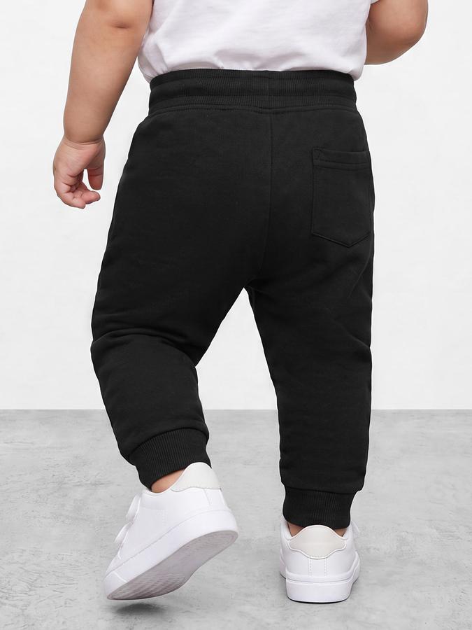 R&B Boy Black Printed Regular Fit Jogger