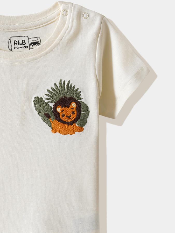 Boys Cotton Relaxed Fit Crew Neck Graphic T-shirt