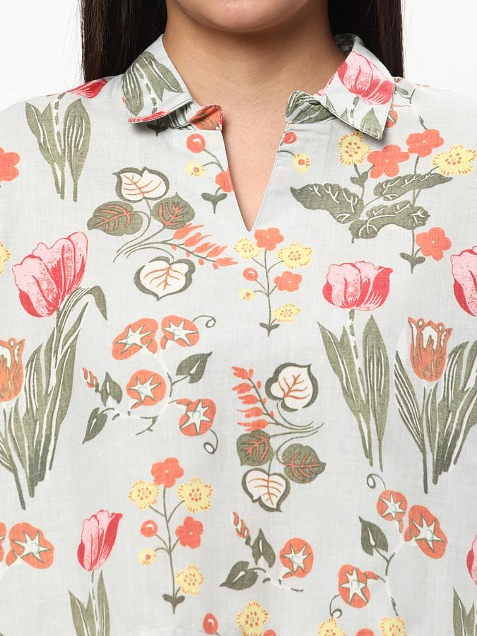 Women Polyester Blend Printed Kurta and Pants Set