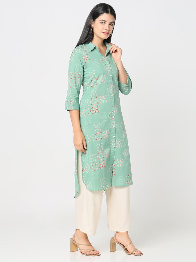 Women Printed Straight Kurta image number 3