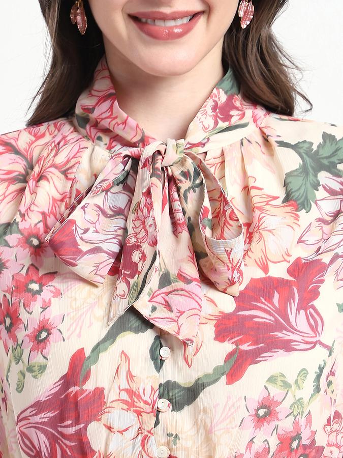 Women Cotton A-Line Midi Floral Dress