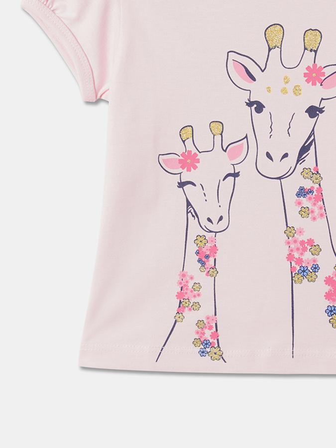 Girls Graphic Print Regular Print Round-Neck T-Shirt image number 3