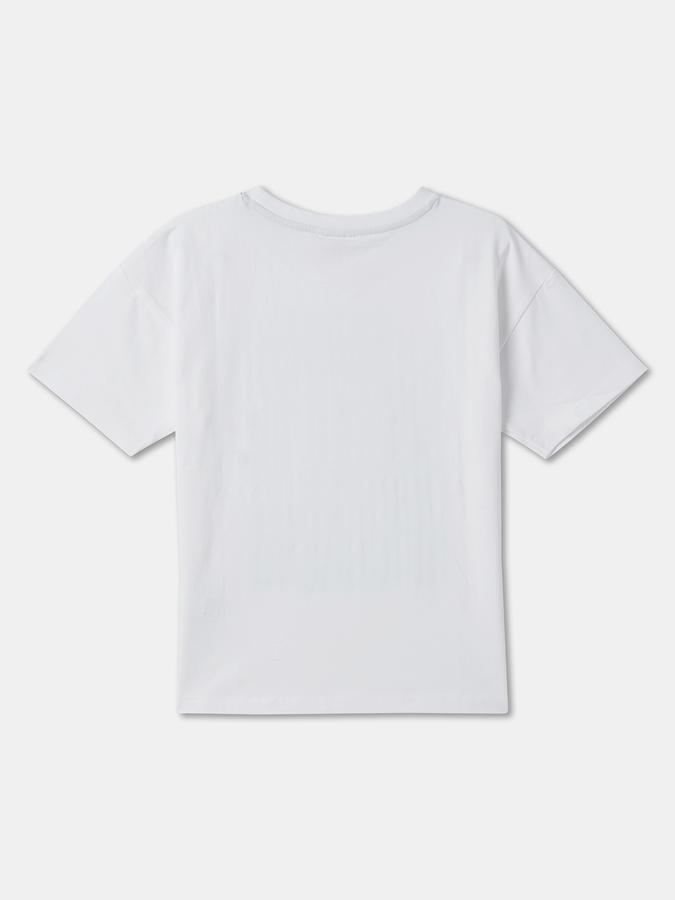 Girls Typographic Print Round-Neck Top  image number 1