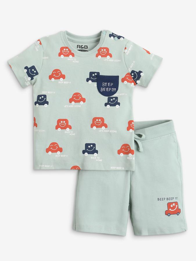 Boy Graphic Print Shorts & T-Shirt Set image number 0