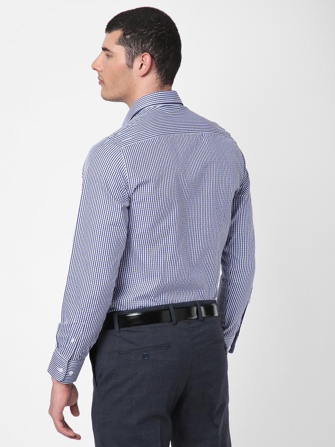 R&B Blue Men Formal Shirts image number 2