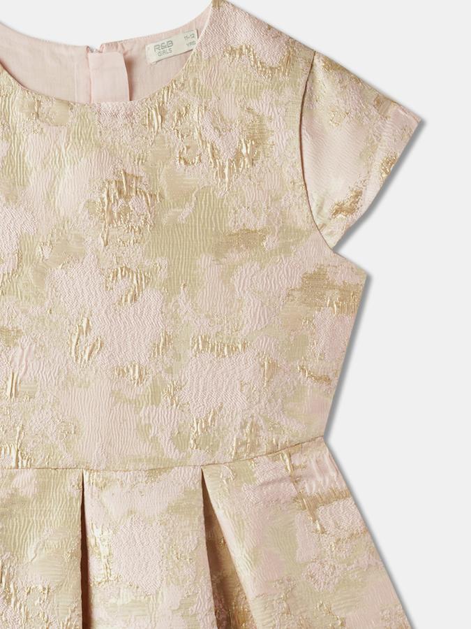 Printed A-Line Dress with Drawstrings image number 2
