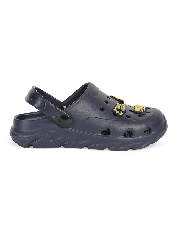 R&B Navy Blue EVA Embellished Boys Clogs