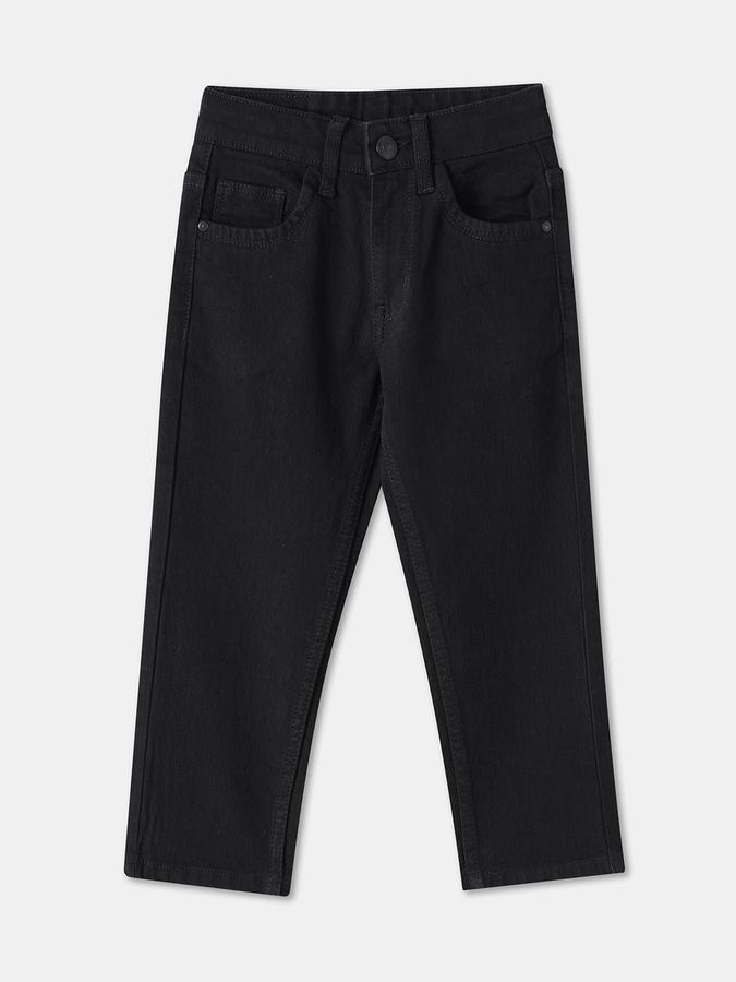 Boys Blend Regular Fit Mid Waist Solid Jeans