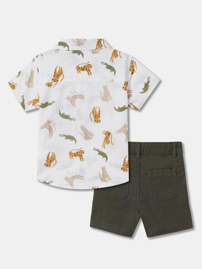 Boys Printed Shirt & Shorts Set image number 1