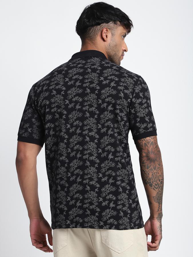 R&B Men's Black Printed T-Shirt