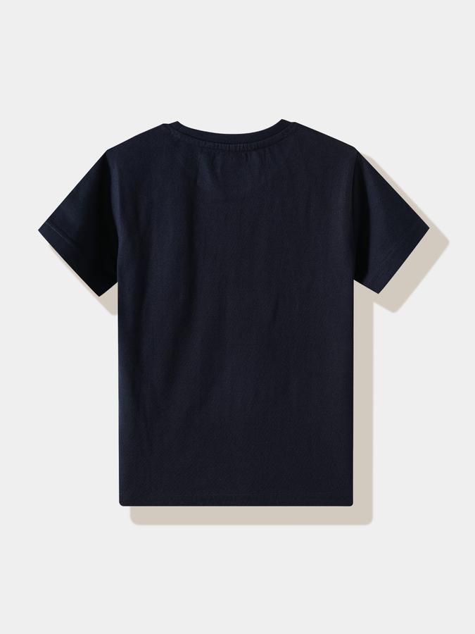 Boys Cotton Regular Fit Crew Neck Graphic T-shirt