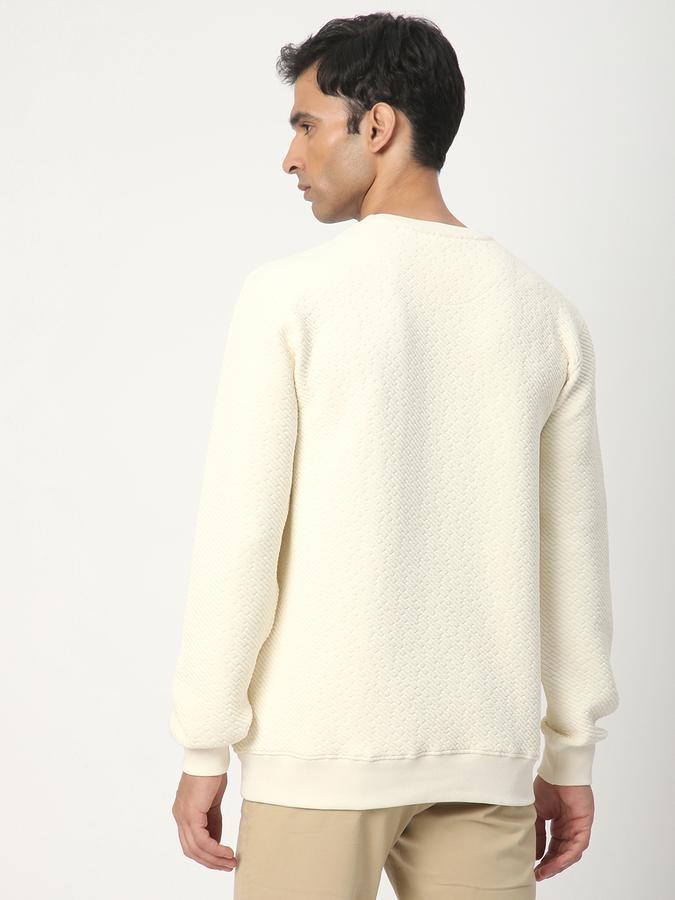 Men Cotton Oversized Fit Crew Neck Solid Sweatshirt