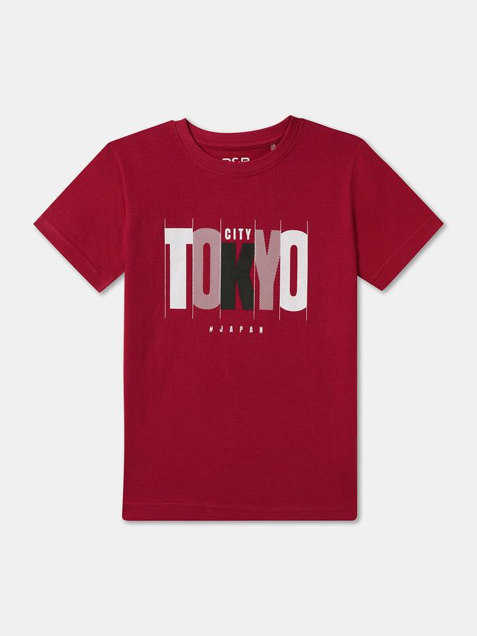Boys Graphic Print Pure Cotton Regular T Shirt image number 0