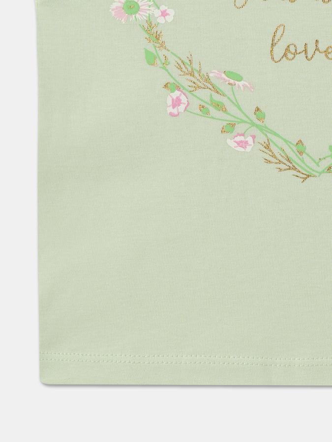 Baby Girls Graphic Print Pure Cotton Regular T Shirt image number 3