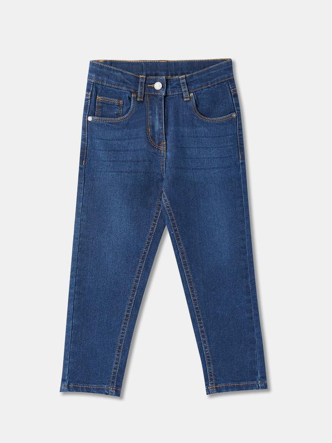 Girls Denim Regular Fit Mid-Rise Clean Look Jeans