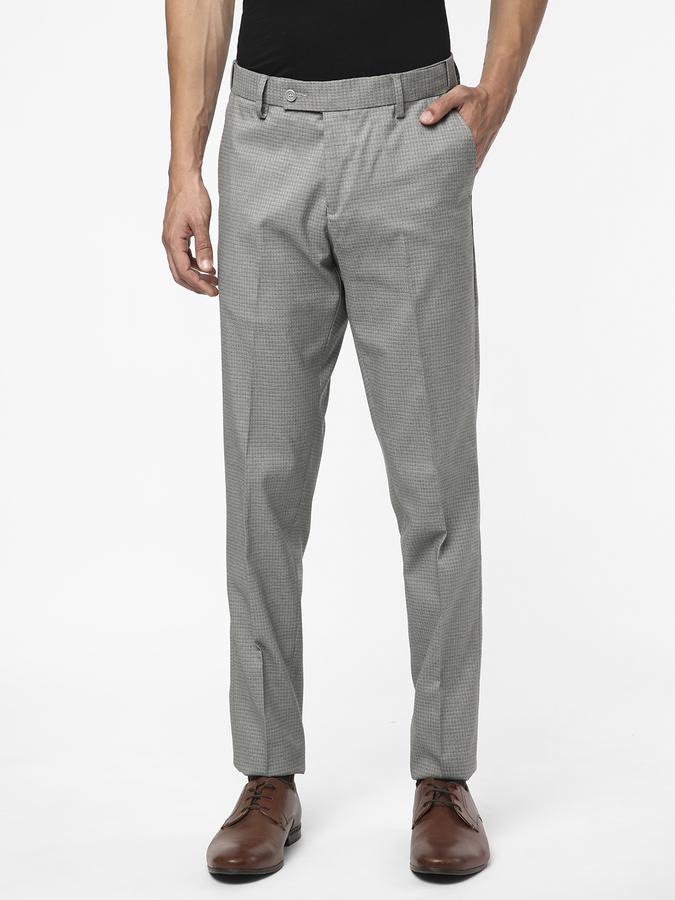 R&B Men Grey Formal Trousers image number 0