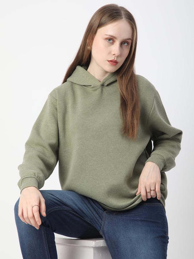 Full Sleeve Solid Women Sweatshirt