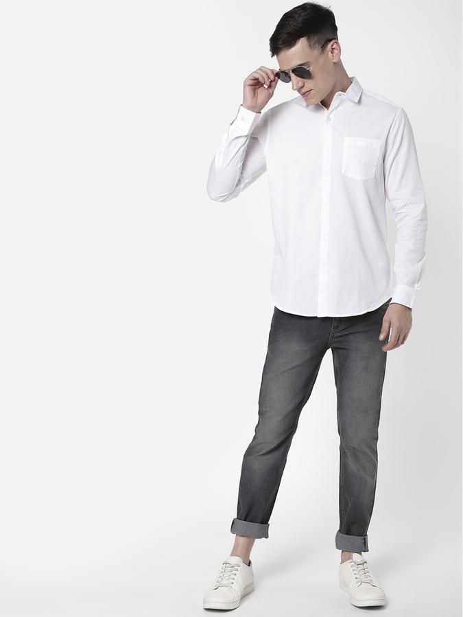 R&B Men White Casual Shirts image number 1