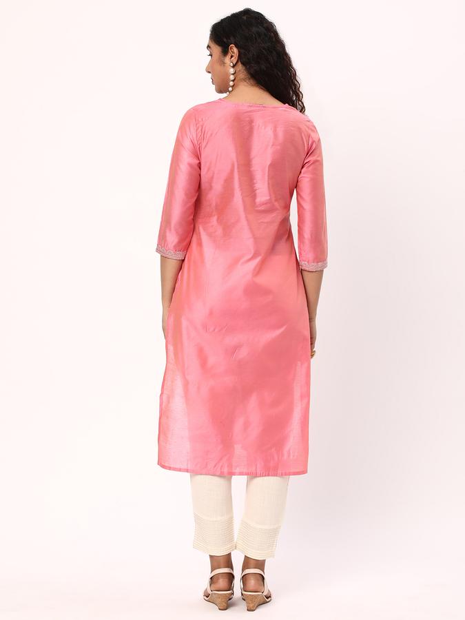 Women Embroidered A-Line Kurta image number 2