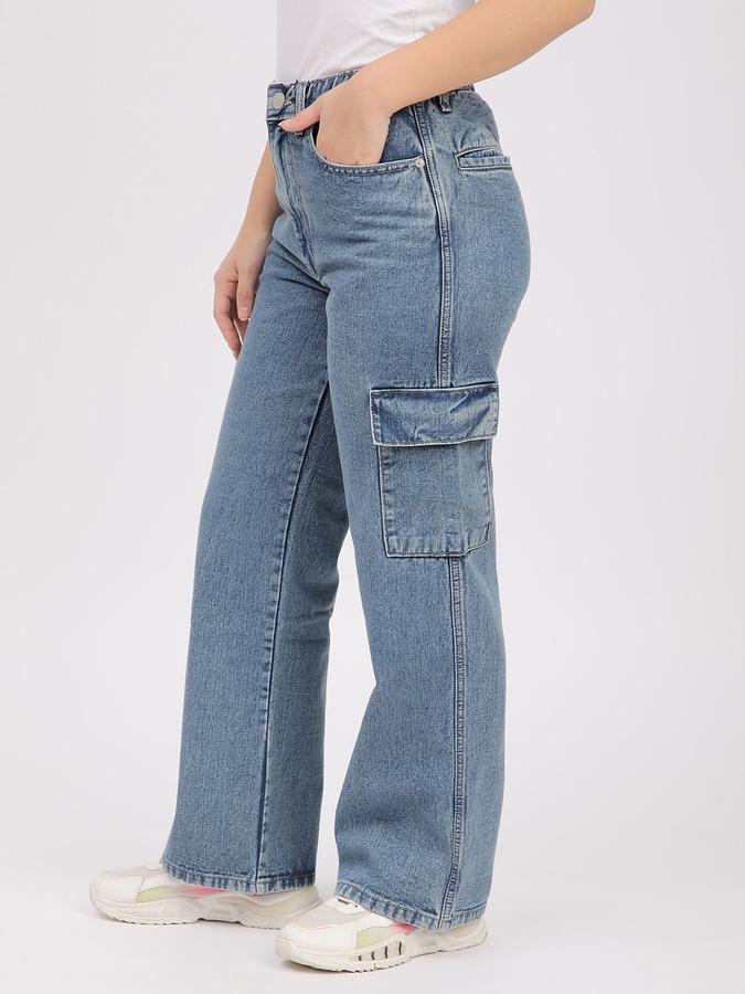 R&B Women Mid Blue Regular Fit High-Rise Jeans