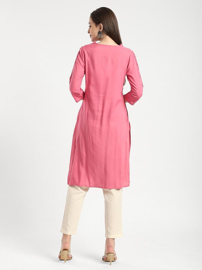 R&B Women's Coral Embellished Kurta
