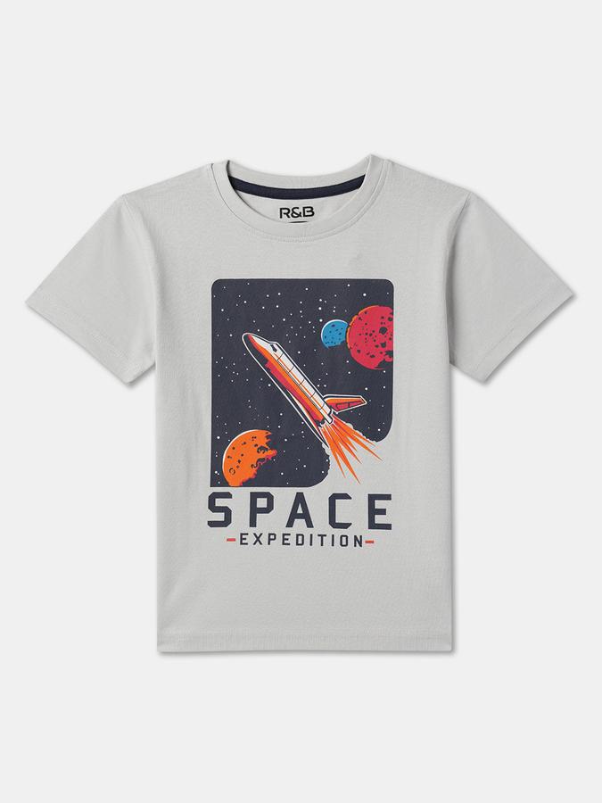 Boys Graphic Print Pure Cotton Regular T Shirt image number 0