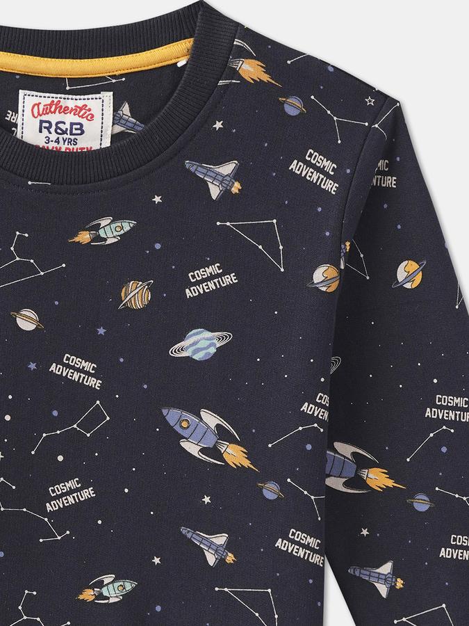 Boys Relaxed Fit Full Sleeve Crew Neck SweaT-Shirt