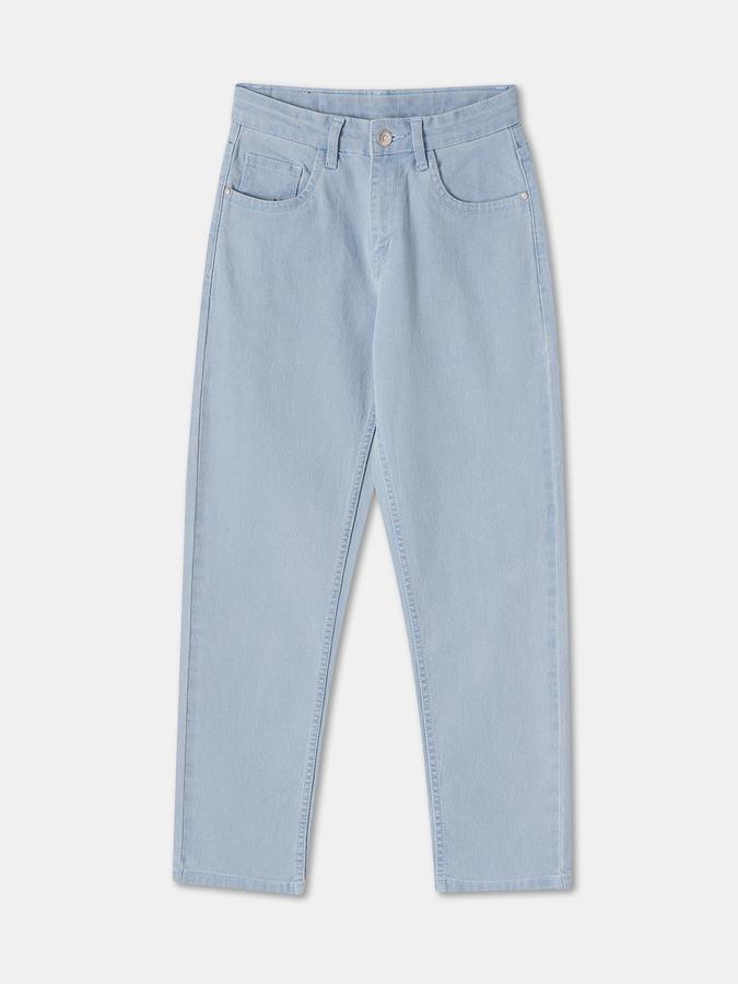 Boys Blend Regular Fit Mid Waist Solid Jeans