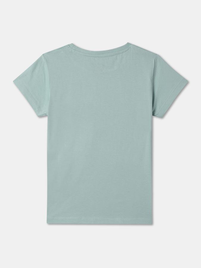 Girls Graphic Print Regular Fit Round-Neck T-Shirt image number 1