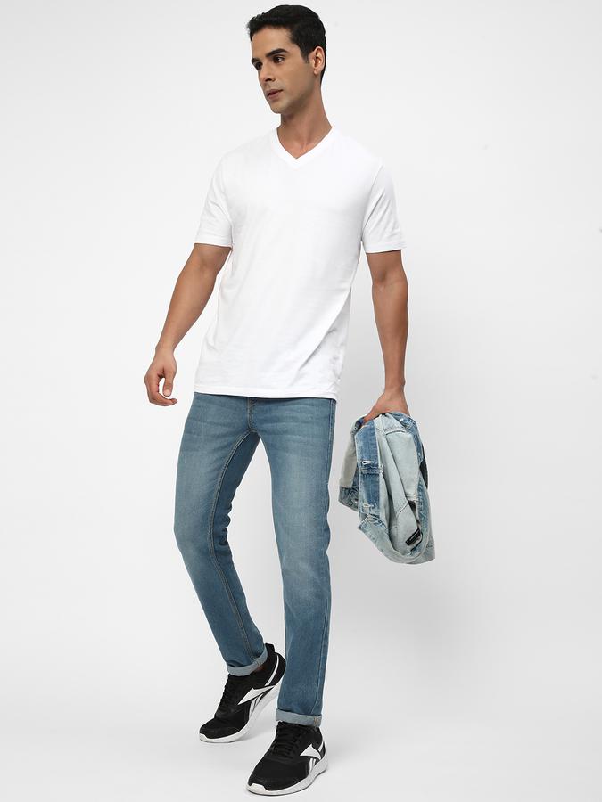 R&B Men's Solid V-Neck T-Shirt image number 1