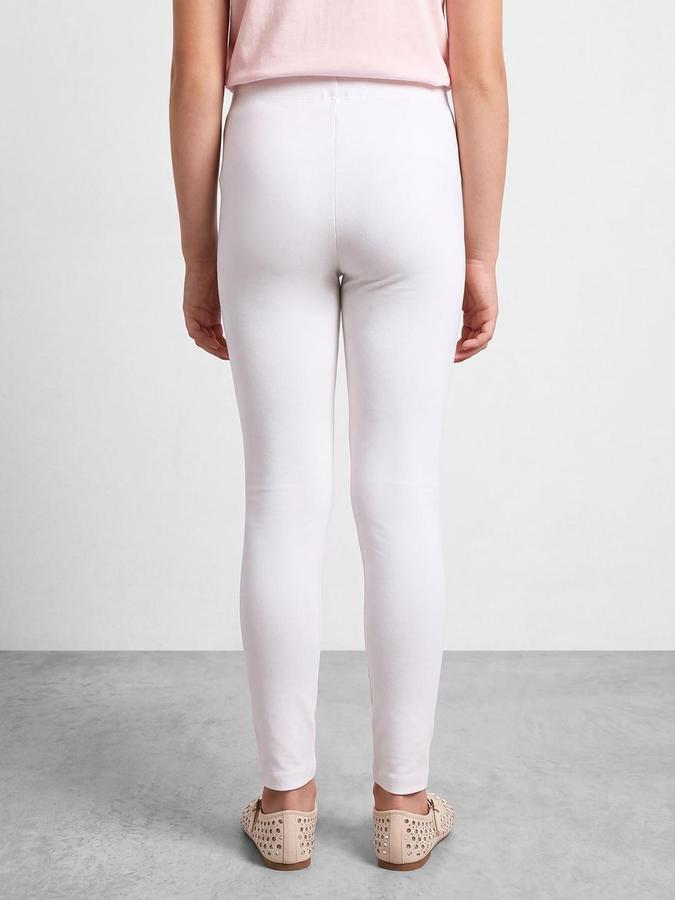 R&B Girls Solid Ivory Ankle Length Leggings