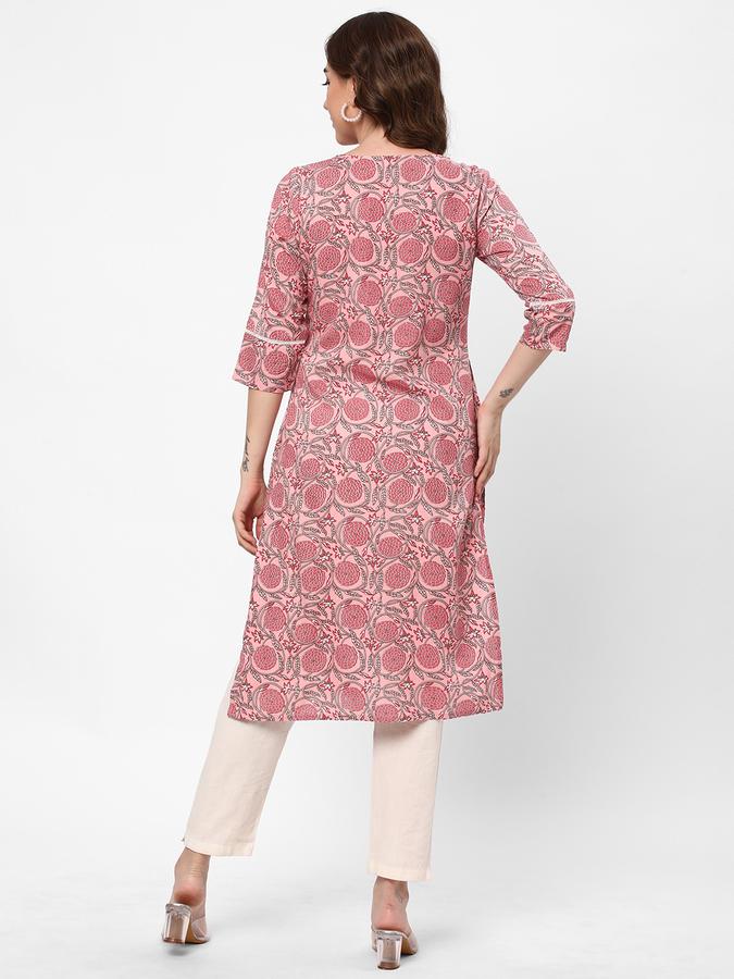 R&B Women Ethnic Wear Pink Kurtas image number 2