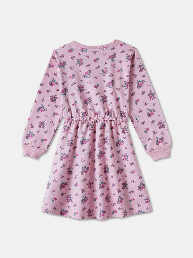 R&B Girls' Pink Printed Dress