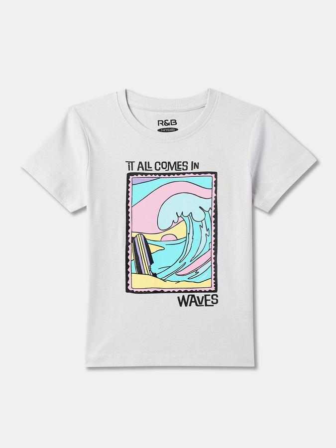 Boys Pack of 3 Graphic Print Regular Fit T-Shirt image number 3