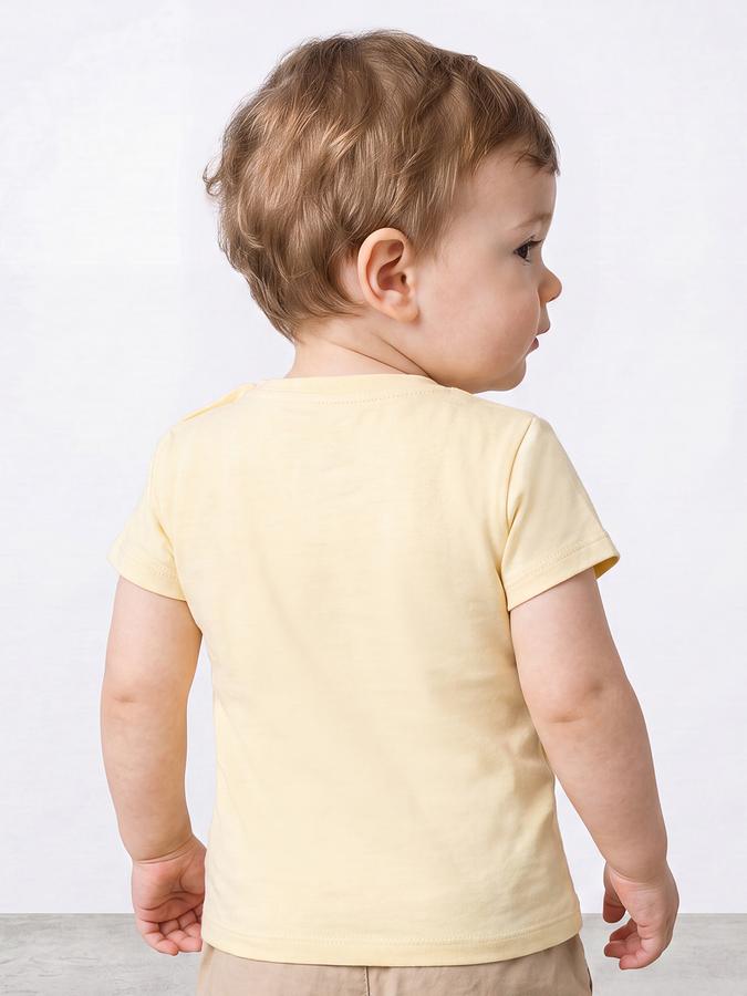 R&B Boys Yellow Teddy Printed Short Sleeves Tshirt