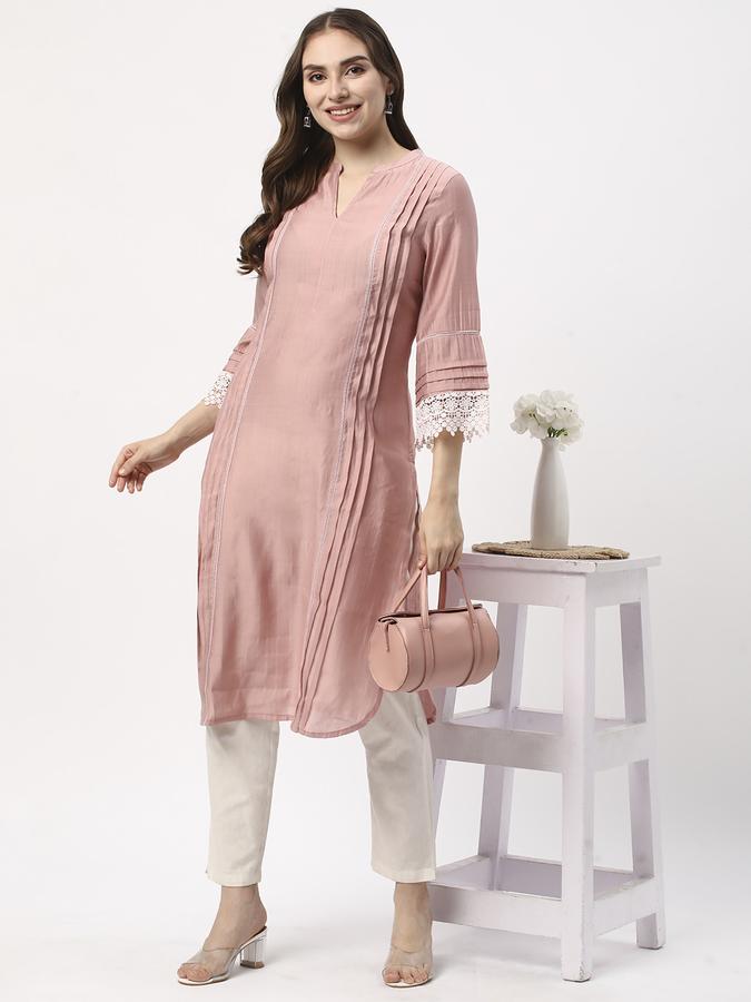 Women Solid A-line Kurta image number 1