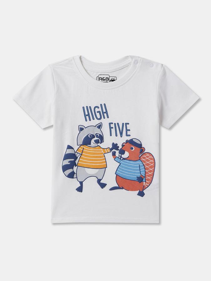 Baby Boys Graphic Print Pure Cotton Regular T Shirt image number 3