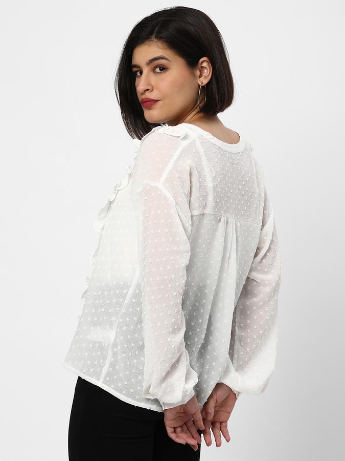 R&B Women's Ruffled Blouson Top image number 2