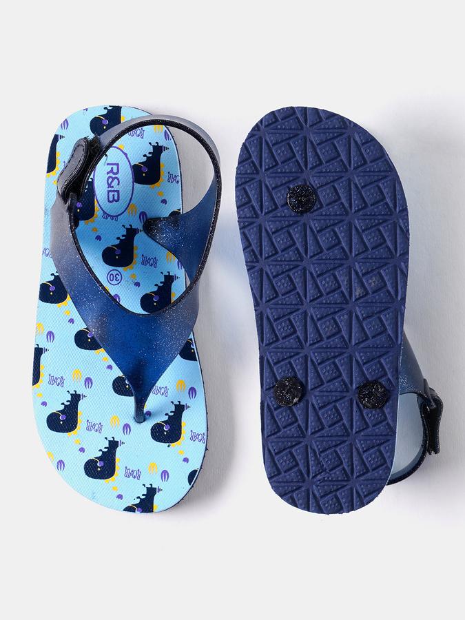 R&B Boys Blue Flip Flops image number 3