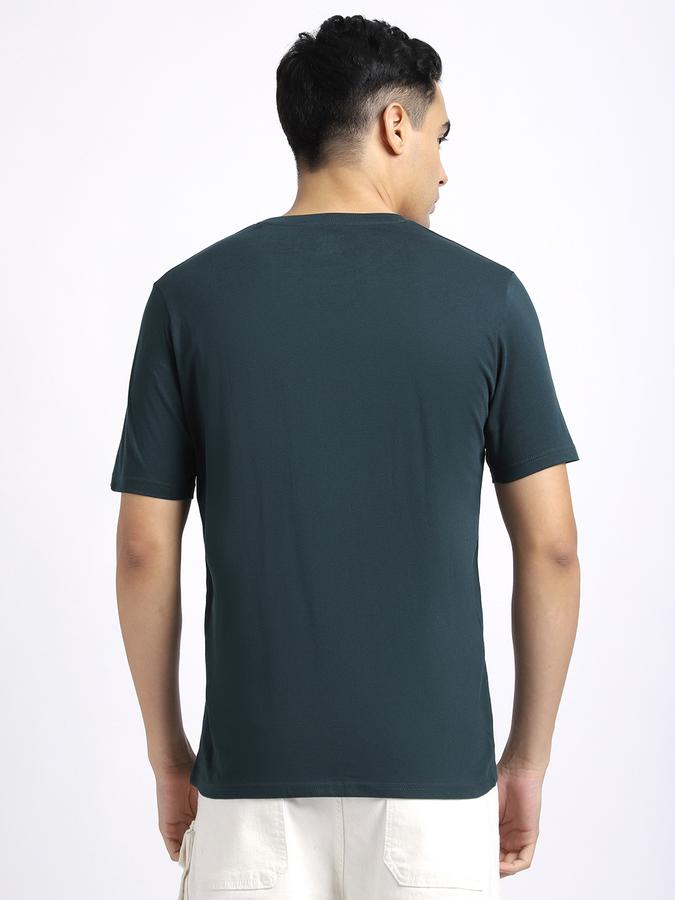 Men Cotton Regular Fit Crew Neck Solid T-shirt